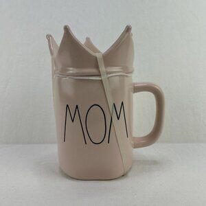 RAE DUNN Crown Topper MOM Mug LL Pink 2021 Farmhouse NEW Mothers Day Coffee Tea